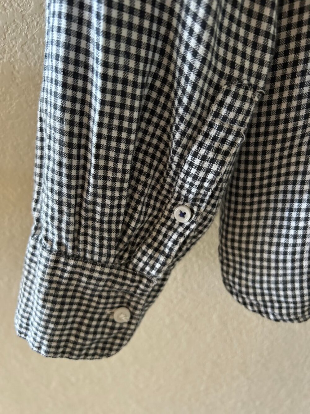 J. Crew Slim-fit Baird McNutt Irish linen shirt black/white checked Size 22/3X - Picture 7 of 10